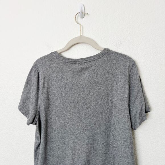 [J. Crew] Gray Oh La La Graphic Print Round Neck Short Sleeve T-Shirt Size XL - Picture 4 of 11